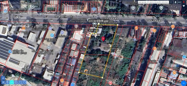 ขายถูกที่ดินทำเลทอง สุขุมวิท103 อุดมสุข (เนื้อที่ 673.4 ตารางวา ขายวาละ2.8 แสนบาท ) บางจาก พระโขนง กรุงเทพฯ