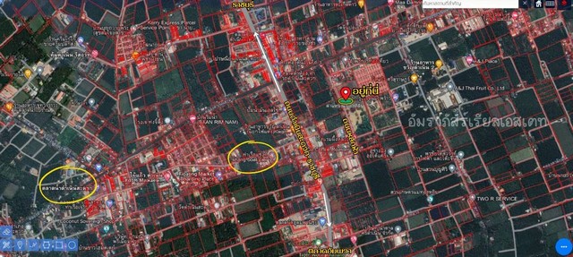 ขายที่เปล่าราชบุรีติดถนนทางหลวงชนบท ขายที่ดินใกล้หลวงพ่อวิริยังค์ ต.หินกอง อ.เมือง จ.ราชบุรี
